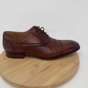 Steve Madden Proctor Oxford‎ Shoes Mens 13 Cognac Leather Upper Cap Toe Lace Up